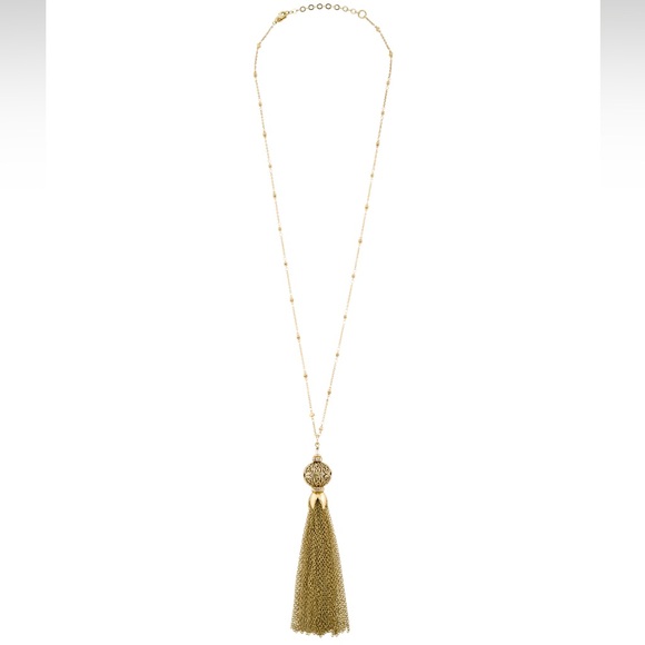 Sequin Long Crystal Pendant Necklace - Picture 1 of 6